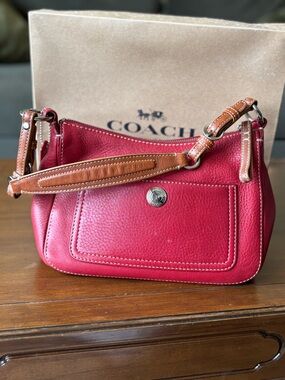 Vintage Coach Chelsea red leather bag